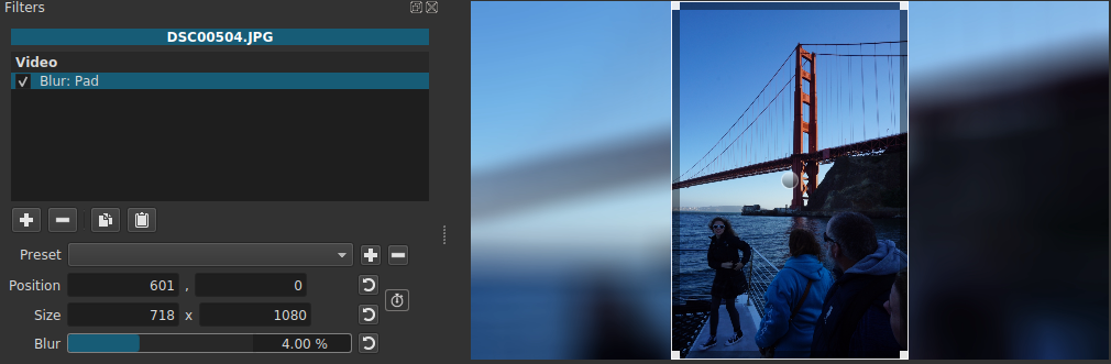 Screenshot of Blur: Pad Video Filter