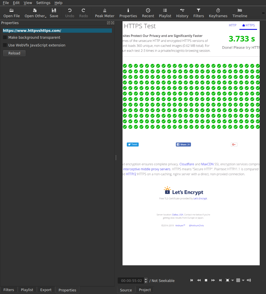 Screenshot showing HTTPS