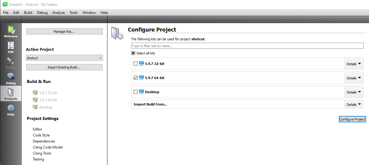 Configure Project